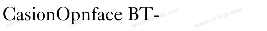 CasionOpnface BT字体转换